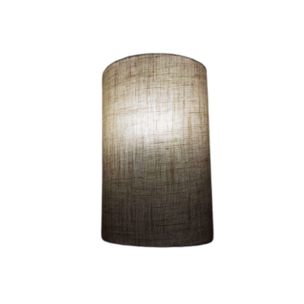 Arandela Meia Cana Md-2031 Cúpula em Tecido 30/18x16cm Rustico Bege - Bivolt