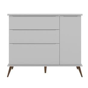 Cômoda Infantil Com 1 Portas E 3 Gavetas Melinda Cor Cinza Phoenix Baby