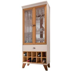 Cristaleira Com Nicho Adega 02 Portas Luma B01 Off White Cinamomo