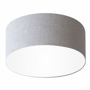 Plafon Cilíndrico Md-3013 Cúpula em Tecido 60x21cm Rustico Cinza - Bivolt