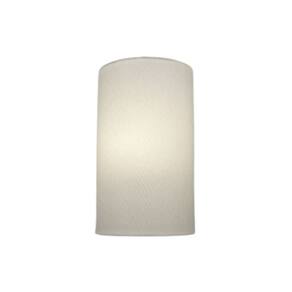 Arandela Meia Cana Md-2031 Cúpula em Tecido 30/18x16cm Branco - Bivolt