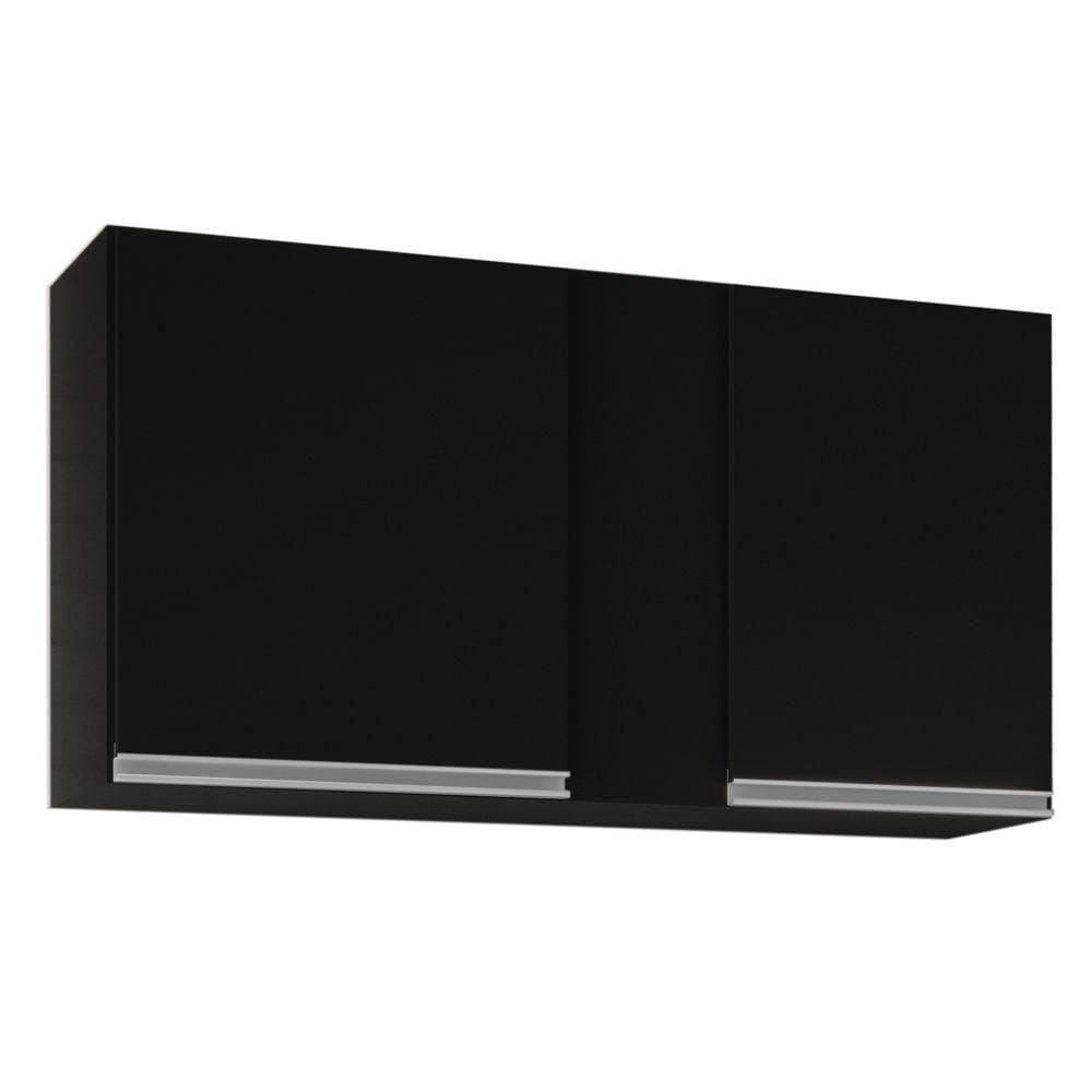 Armário Aéreo 100cm 2 Portas Indiana Preto