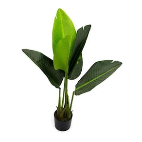 Planta Artificial Bananeira De Jardim Com Pote X6 Verde 66 Cm F04 - D`rossi