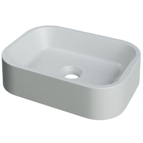 Cuba De Apoio Retangular Para Banheiro Lavabo C01 Br37w Cinza Matte Fosca - Lyam