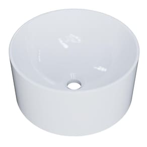 Cuba De Apoio Redonda Para Banheiro Lavabo C01 Bl30w Branco - Lyam