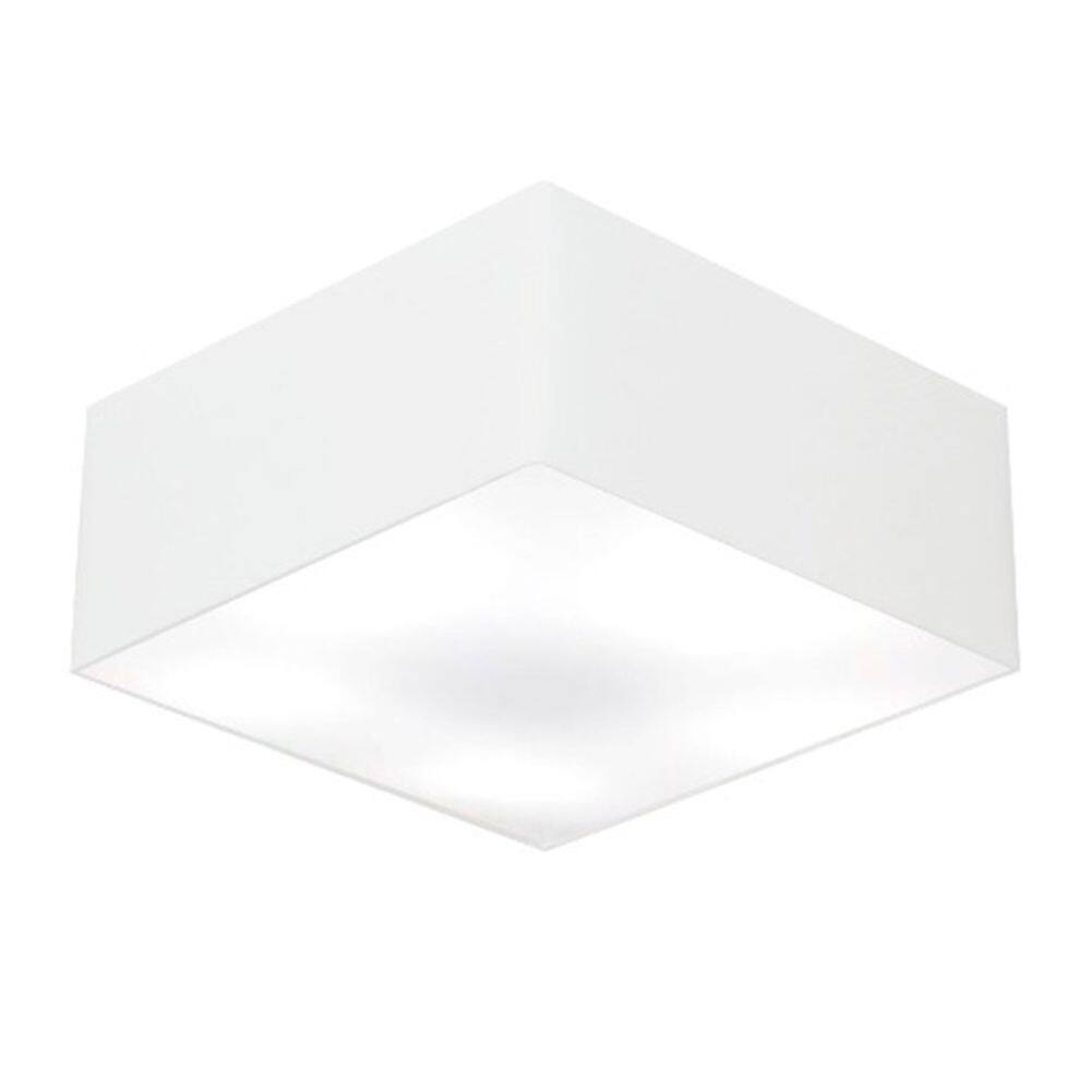 Plafon Quadrado Md-3053 Cúpula em Tecido 21/60x60cm Branco - Bivolt