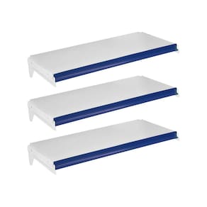 3 Bandejas 30X73 Ponta Para Gôndolas New Plus Pe Azul