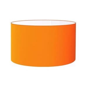 Cúpula em Tecido Cilindrica Abajur Luminária Cp-4189 50x30cm Laranja