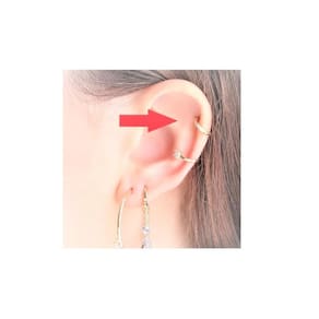 Piercing Argola Falso Fake Pedra Zirconia Folheado 8 Mm