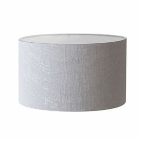 Cúpula em Tecido Cilindrica Abajur Luminária Cp-4189 50x30cm Rustico Cinza