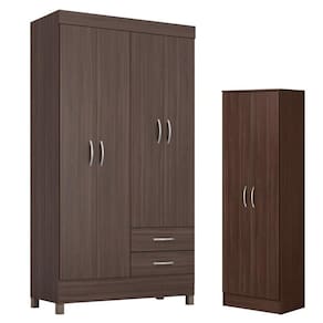 Guarda Roupa Solteiro Astro com Sapateira Multiuso Golden Café - Demóbile