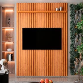 Painel Ripado Para Tv Até 60 Polegadas Intense 135cm Cor:cedro Cedro