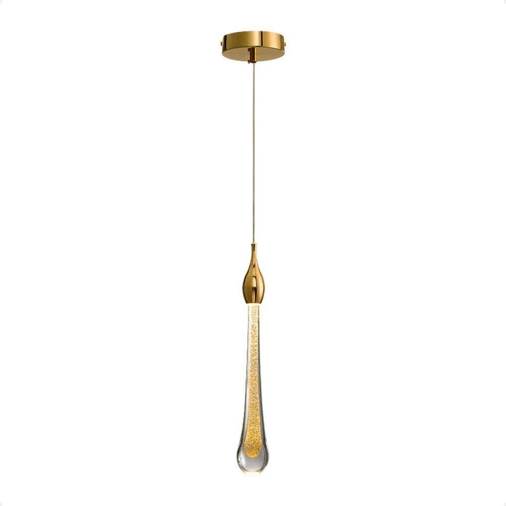 Pendente Led Moderno Taschibra Romana Gota Luz Quente 3000k Bivolt