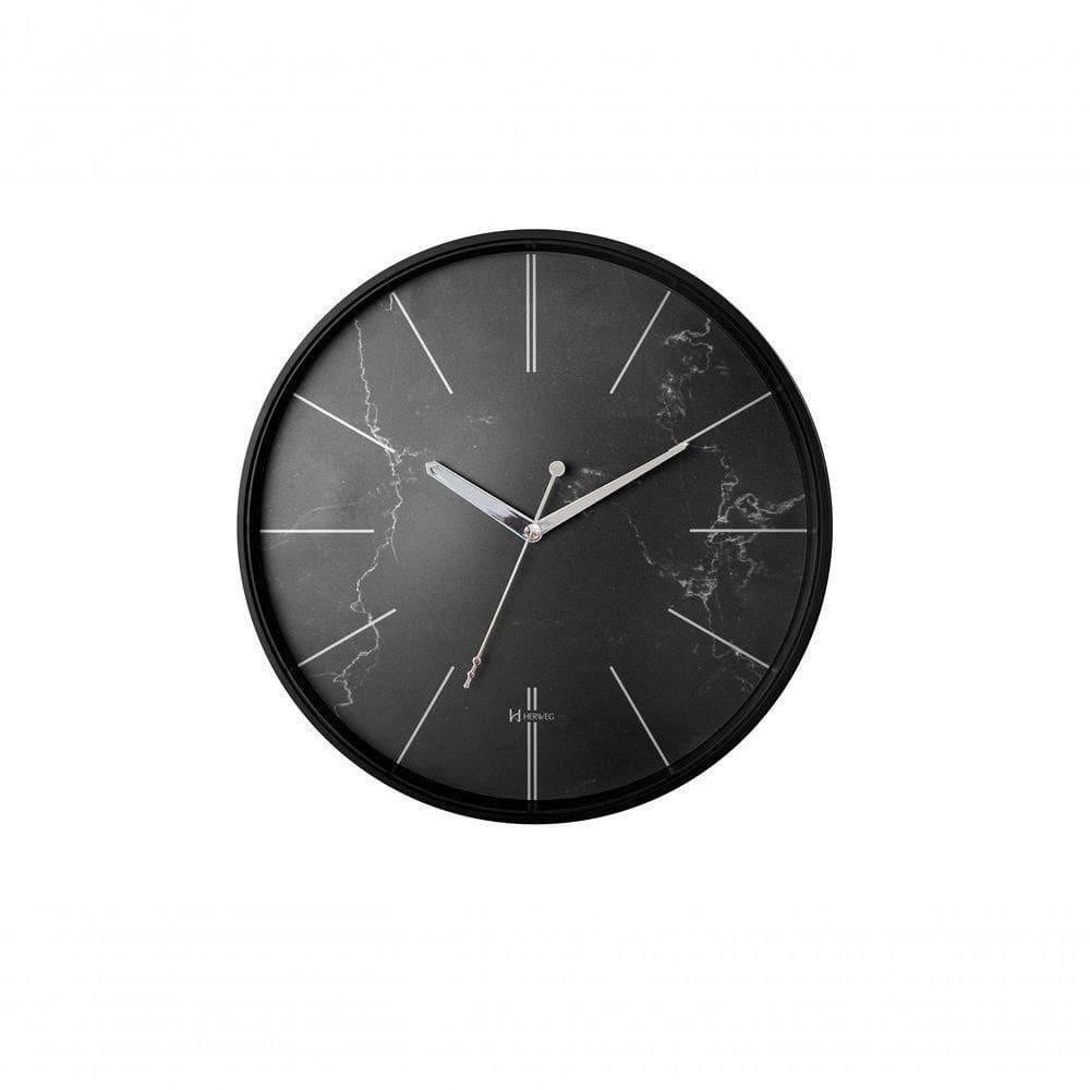 Relógio De Parede Preto Fosco Herweg 686262 Único