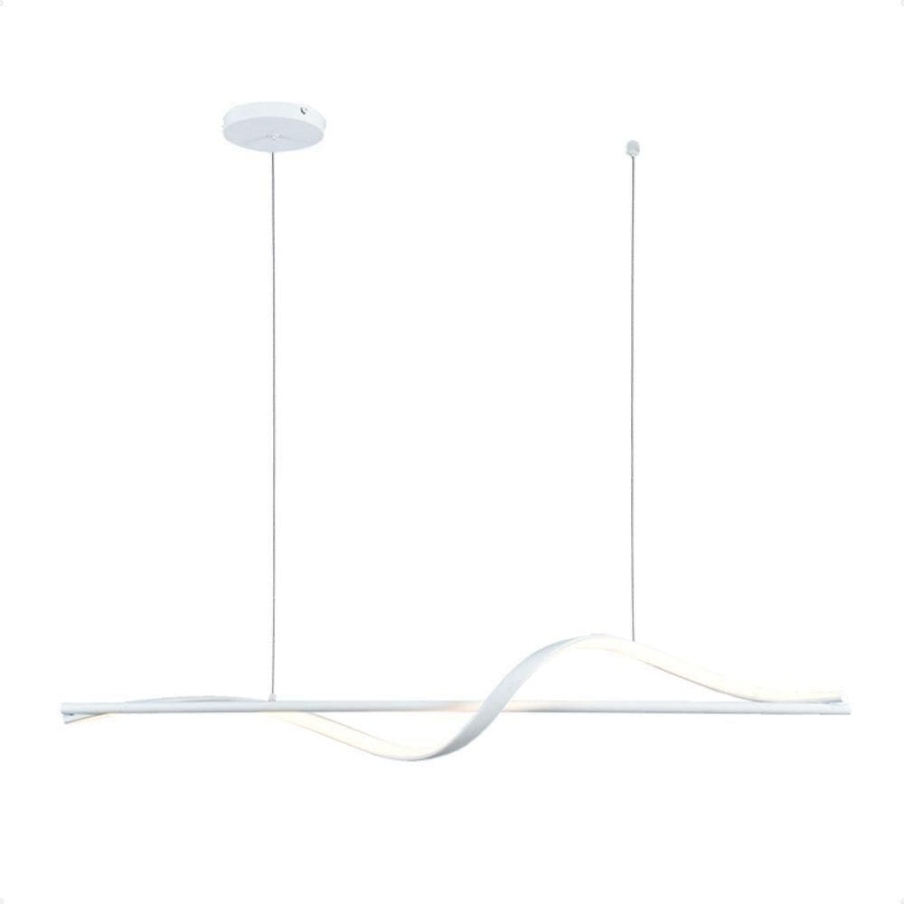 Pendente Led Moderno Taschibra Coaster 20w Luz Quente 3000k Bivolt Branco