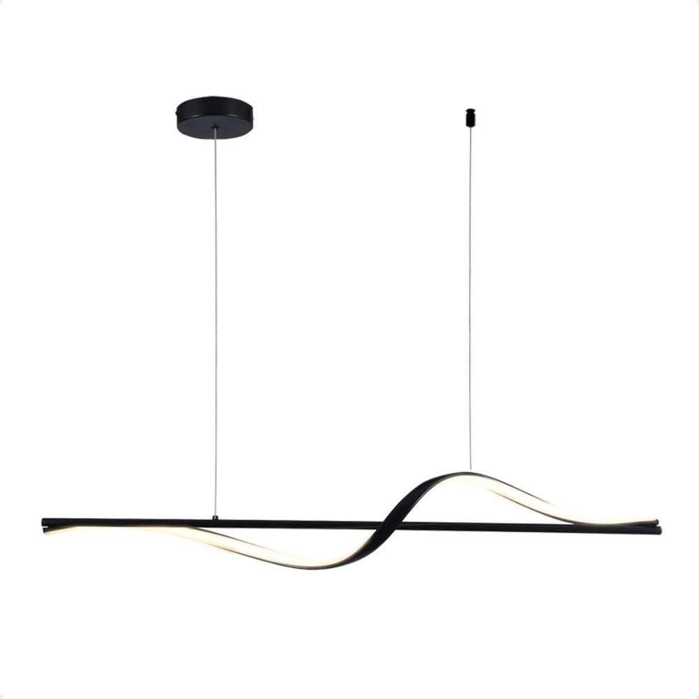 Pendente Led Moderno Taschibra Coaster 20w Luz Quente 3000k Bivolt Preto
