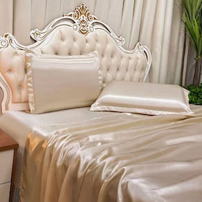 Jogo De Cama Lençol Queen Luxo Charmousse 4 Peças - Chanpagne