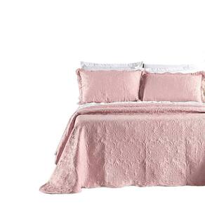 Kit Cobre Leito Colcha Adventure King Dupla Face - Rosê