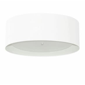 Plafon Cilíndrico Md-3008 Cúpula em Duplo Tecido 60x25cm Branco / Branco - Bivolt