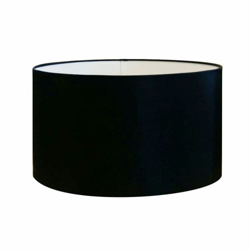 Cúpula em Tecido Cilindrica Abajur Luminária Cp-4189 50x30cm Preto