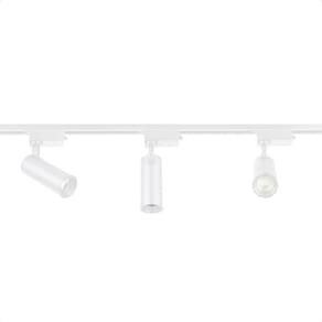 Trilho Eletrificado De Led Blumenau Com 3 Spots Branco Bivolt 6500k Frio