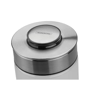 Pote De Vidro Tramontina Purezza Com Tampa De Aço Inox 10 Cm 1,4 L