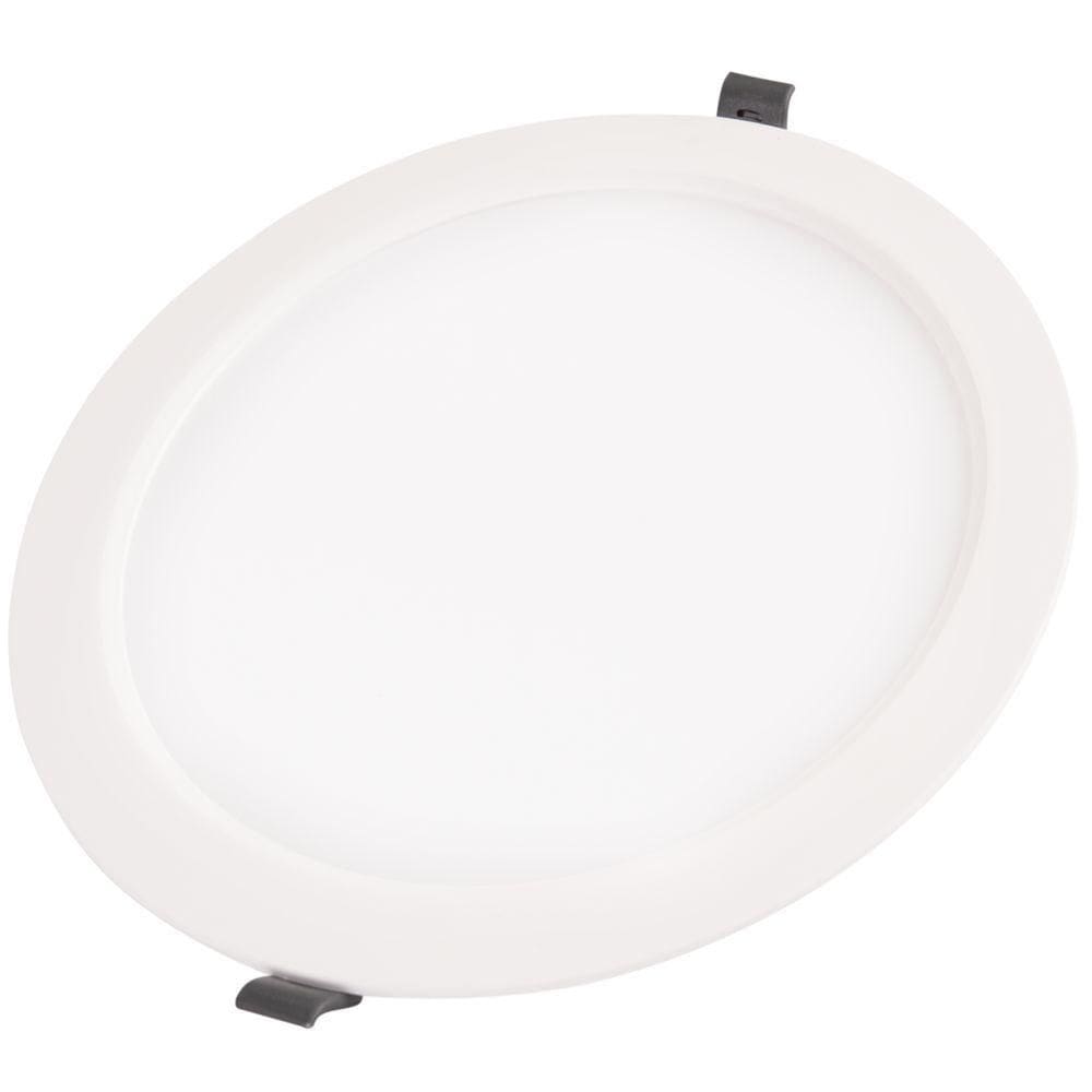 Plafon Led Tramontina Redondo De Embutir Slim 18 W Bivolt 3000 K Luz Amarela