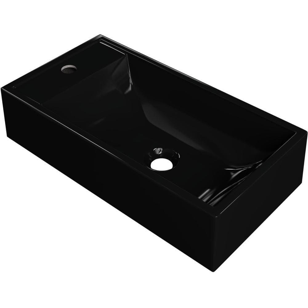 Cuba De Apoio Retangular Lavabo Roma C01 Rl545w Preto - Lyam