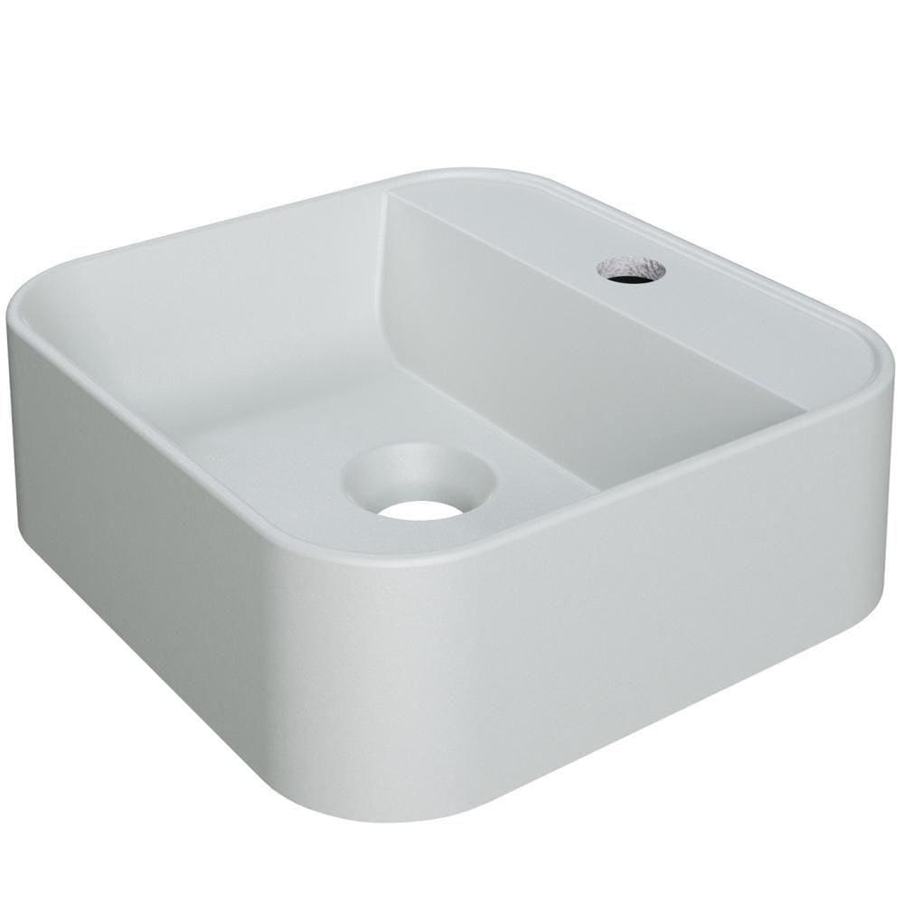 Cuba De Apoio Quadrada Lavabo C01 Qa31w Cinza Matte Fosca - Lyam