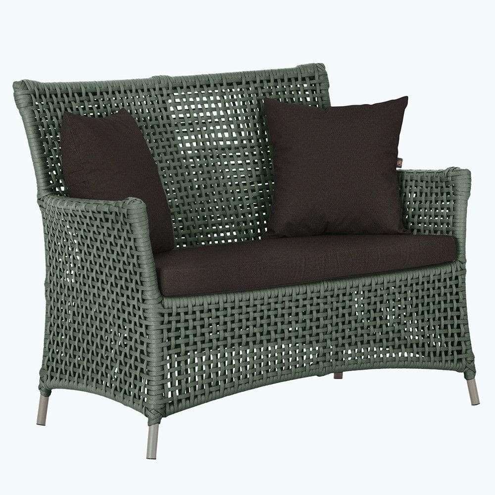 1 Sofá área Externa Igapó Alumínio Fendi Corda Náutica E9 Verde