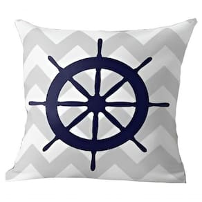 Capa De Almofada Azul Timão Navegação Marítima 50x50cm