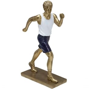 Escultura Decorativa Atleta Atletismo Estatueta Resina 26cm