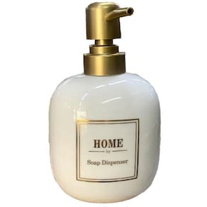 Porta Sabonete Líquido De Porcelana Oval Branco Lavabo Luxo