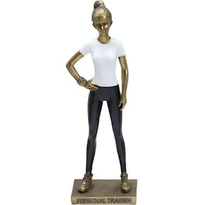 Estatueta Profissão Personal Trainer Resina Escultura 25cm
