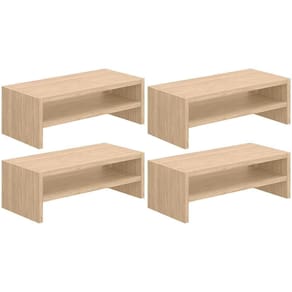 Kit 04 Suportes Para Monitor Stand Home Office Lap 63 Cm L03 Amadeirado - Lyam