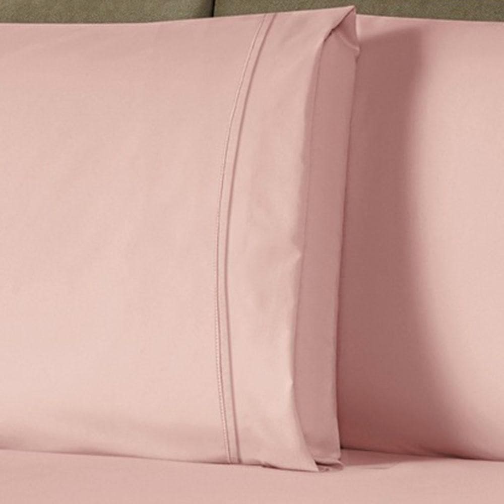 Jogo De Cama Lençol Queen Conforto Percal 300 Fios 3 Peças - Rosê