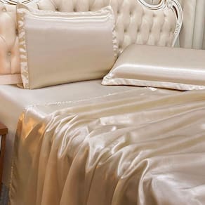 Jogo De Cama Lençol King Luxo Charmousse 4 Peças - Chanpagne