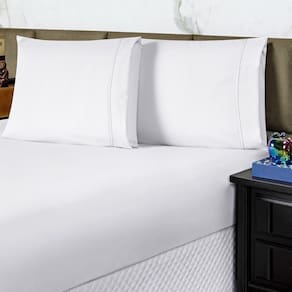 Jogo De Cama Lençol Queen Conforto Percal 300 Fios 3 Peças - Branco