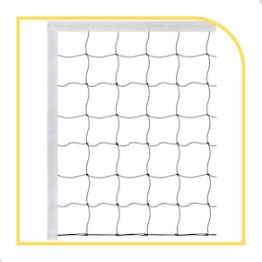 Rede De Volei 9,5Mts 3 Lonas Fio 2Mm Seda Sports Mania
