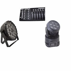 Kit 1Par Led Slim 18X12W Full+1 Mini Wash 7X12W Full+Dmx 512