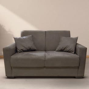 Sofá Estofado 2 Lugares Sala Estar Recepção Bruna Suede marrom