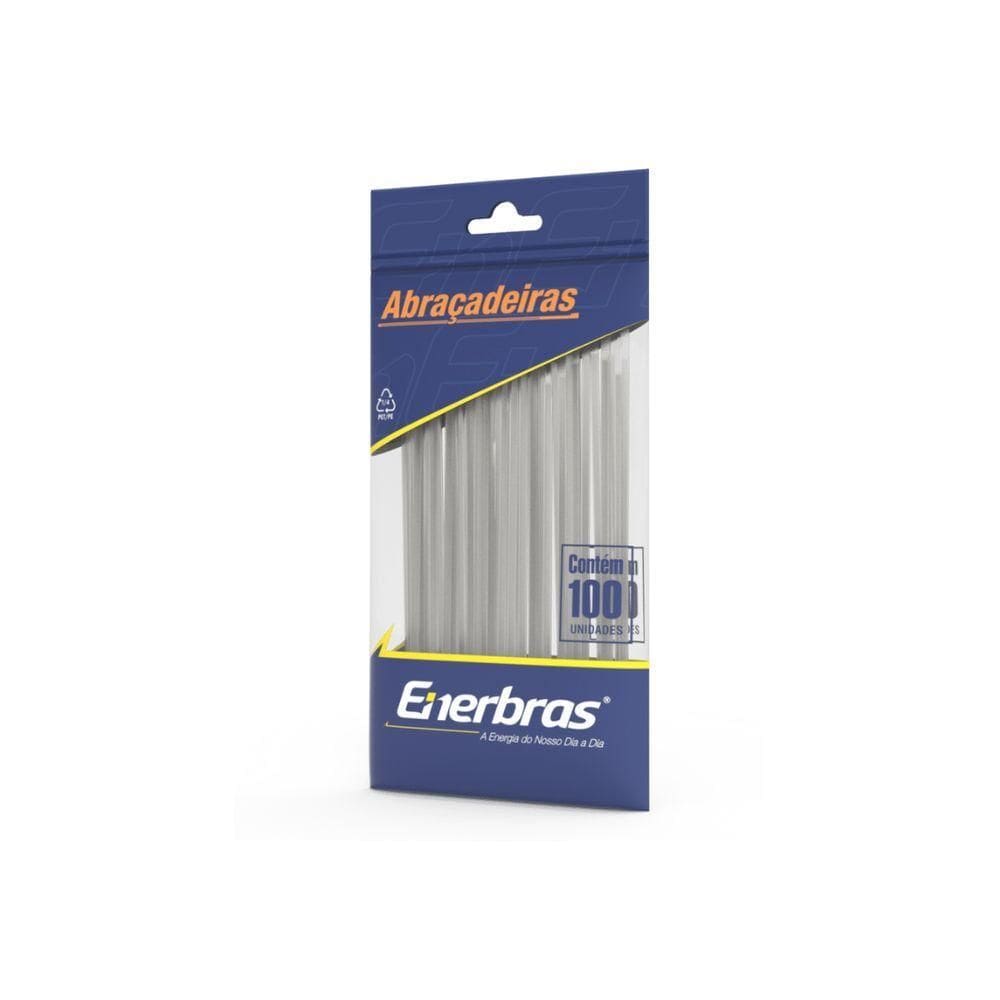 Abraçadeira Nylon 100x2,5mm Branco Pct C-100