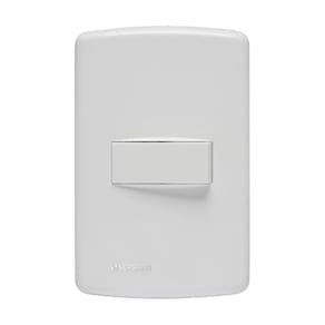 Conjunto Placa 4x2 + 1 Interruptor Simples Branco Duale Up Soprano