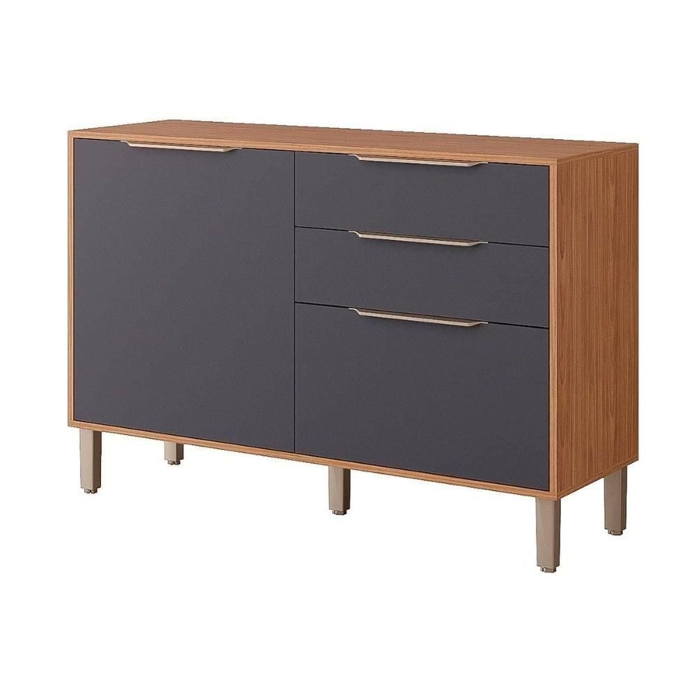 Módulo Cozinha MGM Divina Balcão com Tampo 2 Portas e 2 Gavetas 120cm Freijo/Iitanium
