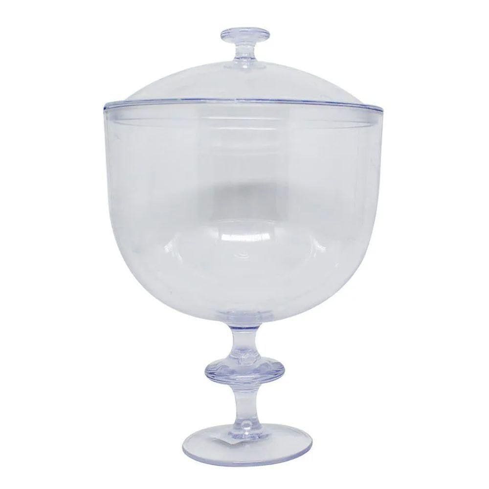 Taça Americana Acrílico Transparente Com Tampa - 1,250l