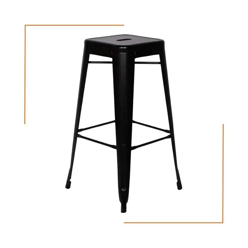 Banqueta Alta Oficial Iron Tolix Preto