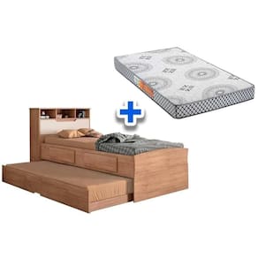 Colchão Solteiro Pérola Polar (2un) + Bicama Ravena Cinamomo-off White
