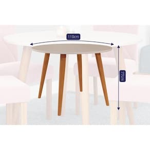 Sala De Jantar Dani C- Tampo C- Vidro 110cm E 4 Cadeiras Maia Nature-suede Mascavo Chocolate