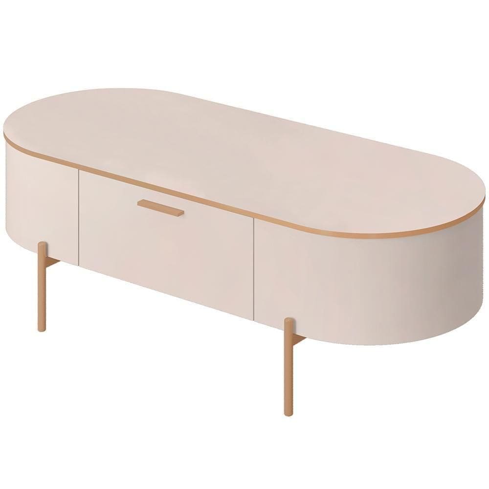 Mesa De Centro Decorativa Orgânico Giverny D05 Off White