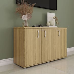 Armário para Escritório Credenza 03 Portas Pivotante Samba